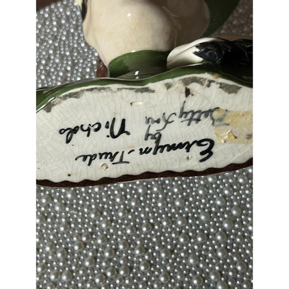 ERMYN TRUDE SIGNED BETTY LOU NICHOLS LADY HEAD VASE EYELASHES VINTAGE, Large - Picture 10 of 10